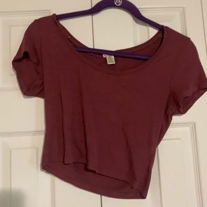 Bozzolo mauve cropped tee